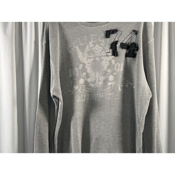 Red Camel Graphic Waffle Long Sleeves T Shirt, Gray & Blue, Sz: L, 76-32 - Picture 16 of 16